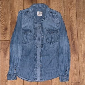 Jean button down shirt